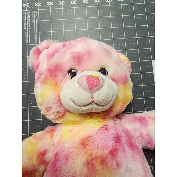 Build a Bear BABW Bear Dairy Queen Strawberry Blizzard Tye Dye Pink Yellow - Picture 3 of 8